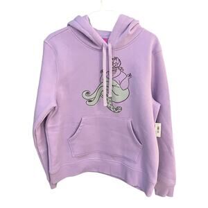 Disney Amazon Ursula Lavender Fleece Lined Hoodie with Kangaroo Pockets M NWT